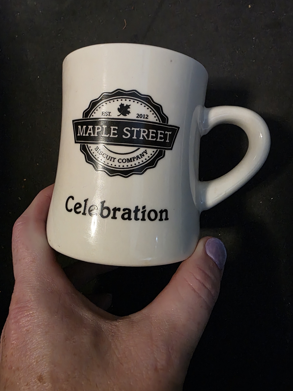 Celebration White Ceramic Coffee Mug